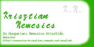 krisztian nemcsics business card